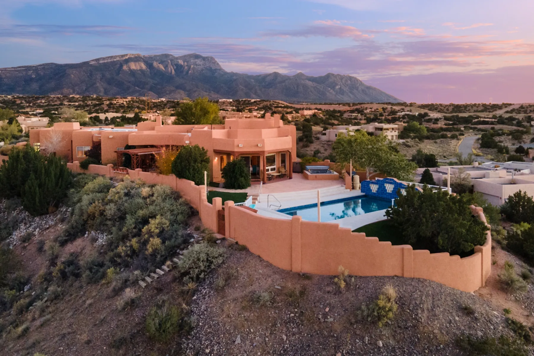 Placitas neighborhood near Albuquerque — Sweeping vistas in the high desert north.